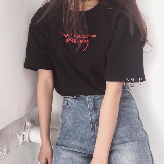 激安!リング付きストリート系Tシャツ(Tシャツ(半袖/袖なし))