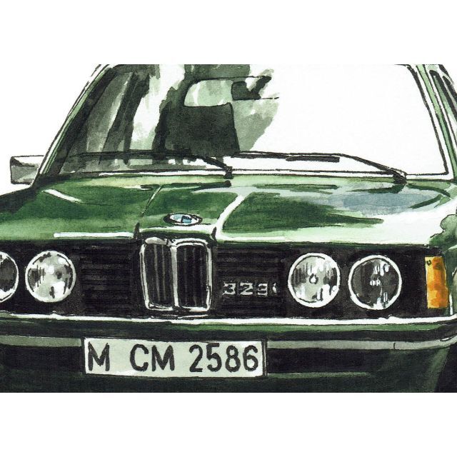 GC-572 BMW M1/323i 限定版画 直筆サイン額装●作家 平右ヱ門 4
