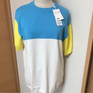 キムジョーンズ(KIM JONES)のGU KIM JONES キム・ジョーンズ カラーブロックセーター(半袖)(Tシャツ/カットソー(半袖/袖なし))