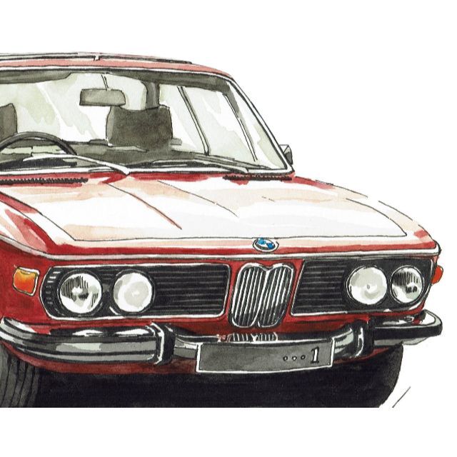 GC-577 BMW M1/3.0csi限定版画 直筆サイン額装●作家 平右ヱ門 4