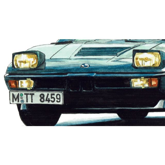 GC-577 BMW M1/3.0csi限定版画 直筆サイン額装●作家 平右ヱ門 6