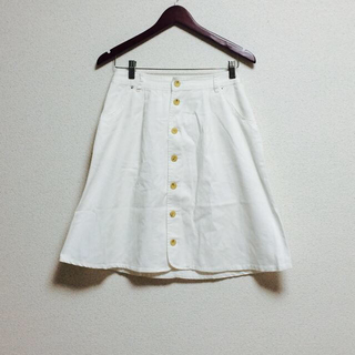 サマンサモスモス(SM2)のエヘカ/白スカート(ひざ丈スカート)