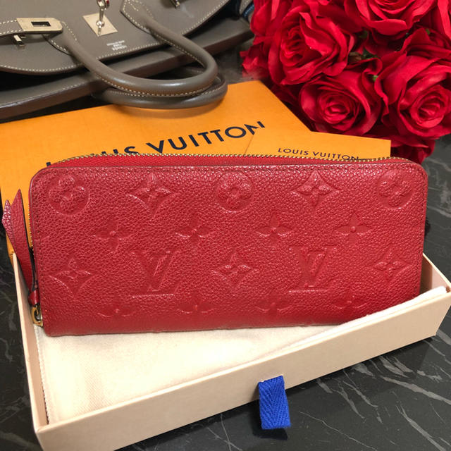 Louis Vuitton ルイヴィトン ラウンド 長財布 クレマンス 赤