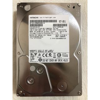 ヒタチ(日立)の日立HGST 3.5インチ内蔵HDD 2TB 7200rpm ディスクチェック済(PCパーツ)