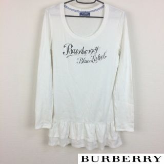 バーバリーブルーレーベル(BURBERRY BLUE LABEL)の美品 BURBERRY BLUE LABEL 長袖カットソー チュニック丈 (カットソー(長袖/七分))