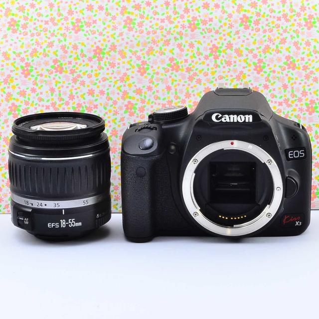 ✨Wifiでスマホに転送 & 可愛いフォルム✨キャノン EOS kiss X3の通販