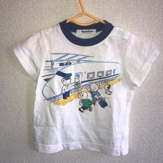 ファミリア(familiar)の☆美品 ファミリア 90 tシャツ 乗り物 新幹線 男の子☆(Tシャツ/カットソー)