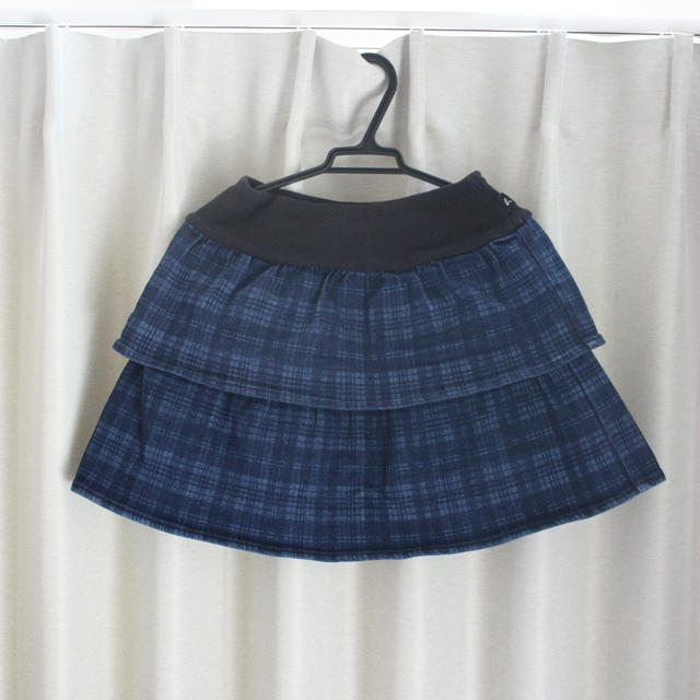 agnes b.(アニエスベー)のアニエス・ベー フリルデニムスカート キッズ/ベビー/マタニティのキッズ服女の子用(90cm~)(スカート)の商品写真