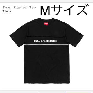 シュプリーム(Supreme)の18ss Supreme team ringer tee 黒 Mサイズ(Tシャツ/カットソー(半袖/袖なし))