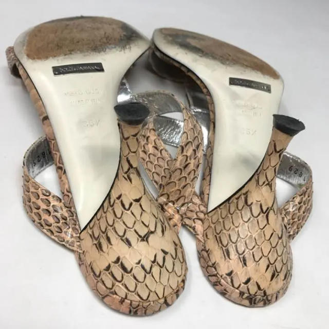 DOLCE&GABBANA(ドルチェアンドガッバーナ)の正規品 ドルガバ パイソン 型押し  サンダル 保存袋付き レディースの靴/シューズ(サンダル)の商品写真