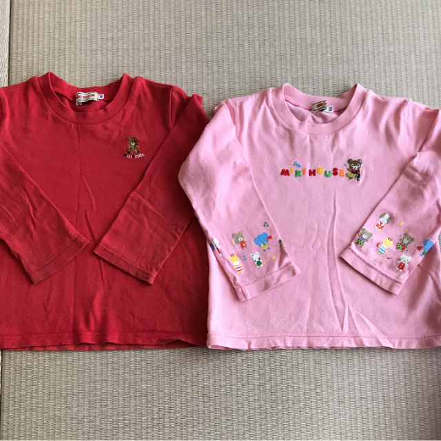 mikihouse(ミキハウス)の★ミキハウス★ 100cm 長袖Tシャツ 2枚組 キッズ/ベビー/マタニティのキッズ服女の子用(90cm~)(Tシャツ/カットソー)の商品写真