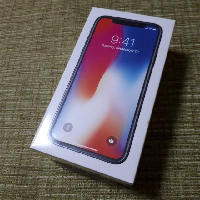 新品未開封☆iPhone X 64GB スペースグレー simロック解除済み