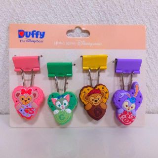 ダッフィー(ダッフィー)の香港ディズニーランド ダッフィーフレンズ クリップ 4個セット(キャラクターグッズ)