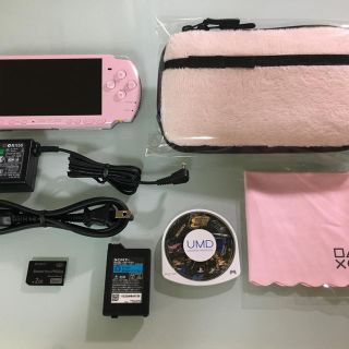 プレイステーションポータブル(PlayStation Portable)の美品 PSP-3000 ブロッサムピンク 限定版(携帯用ゲーム機本体)