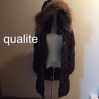 18AW◆カリテ qualite◆ストレッチ タフタ ダウン ジャケット 38