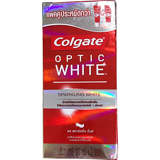コルゲートオプティック ホワイト 100gx2本 コスメ/美容のオーラルケア(歯磨き粉)の商品写真