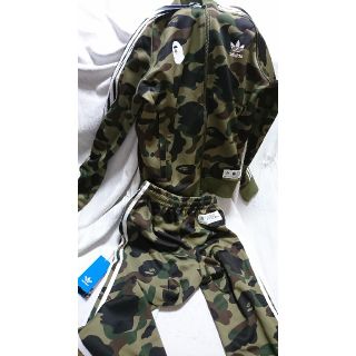 アベイシングエイプ(A BATHING APE)のXS 上下セット adidas ape track top pants(ジャージ)