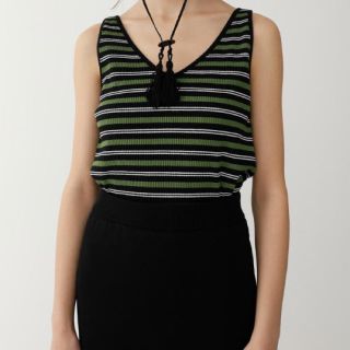 マウジー(moussy)のV NECK BORDER タンクトップ moussy(タンクトップ)