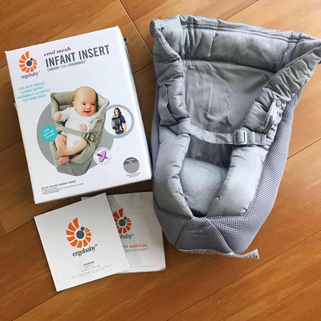 Ergobaby(エルゴベビー)の抱っこ紐エルゴインサートIIメッシュグレー キッズ/ベビー/マタニティの外出/移動用品(抱っこひも/おんぶひも)の商品写真