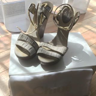 クロエ(Chloe)のChloe  ウエッジソールサンダル  37 1/2(サンダル)