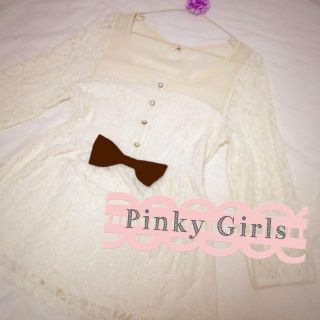 ピンキーガールズ(PinkyGirls)の＊ピンキーレースペプラム＊(シャツ/ブラウス(長袖/七分))