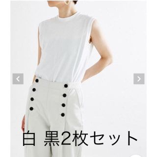 ヘインズ(Hanes)のナノユニバース ノースリーブ カットソー  タンクトップ(カットソー(半袖/袖なし))