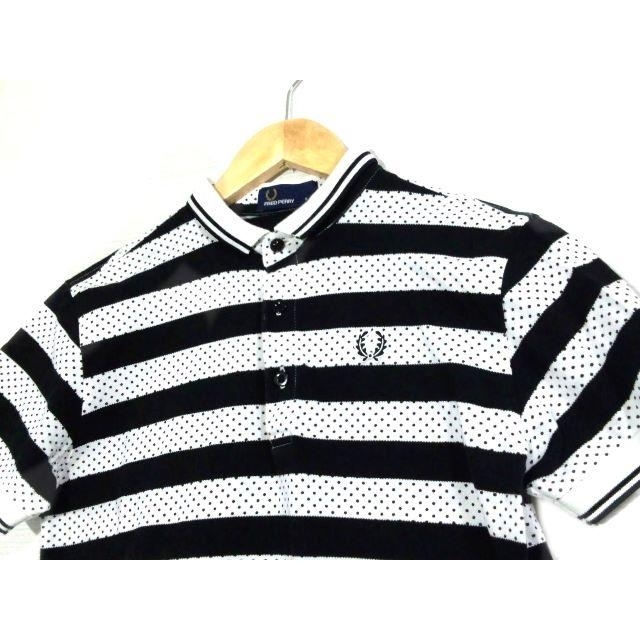 FRED PERRY(フレッドペリー)のFRED PERRY フレッドペリー ボーダー ドット柄 ポロシャツ S メンズのトップス(ポロシャツ)の商品写真