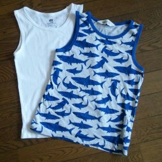 エイチアンドエム(H&M)のわんわん様専用 H&M 男の子130 タンクトップセット オーガニックコットン(Tシャツ/カットソー)