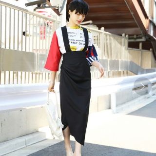 アメリヴィンテージ(Ameri VINTAGE)のyellow様専用ASYMMETRY SUSPENDER SKIRT(ロングスカート)