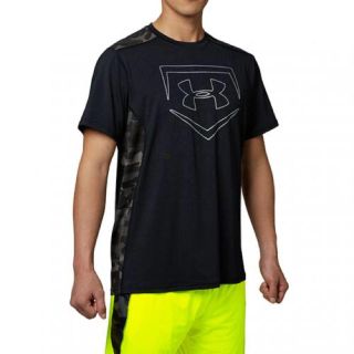 アンダーアーマー(UNDER ARMOUR)のアンダーアーマー LG ブラック Tシャツ 半袖 ベースボールシャツ 野球 迷彩(ウェア)