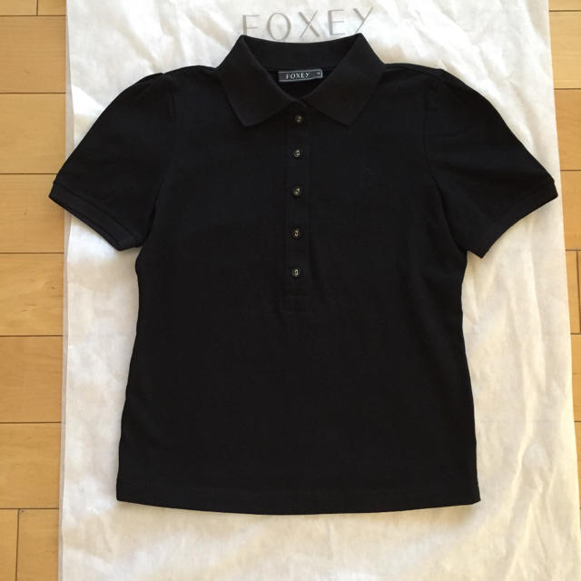 期間限定半額以下 【良品】FOXEY ホワイト ポロシャツワンピース 良品