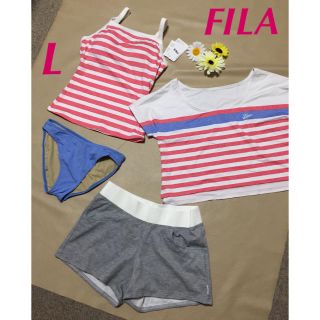 フィラ(FILA)の11号【新品】FILA レディース水着 水着セット 水着4点セット  L(水着)