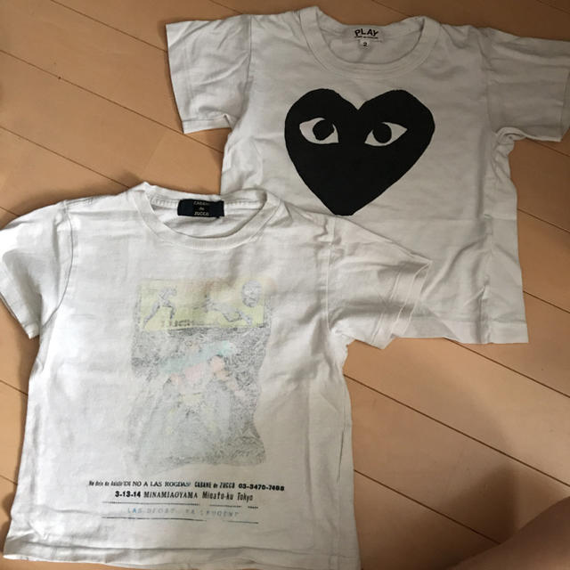 COMME des GARCONS(コムデギャルソン)のPLAY kids Tシャツ こども ギャルソン CABANE de ZUCCa キッズ/ベビー/マタニティのキッズ服女の子用(90cm~)(Tシャツ/カットソー)の商品写真