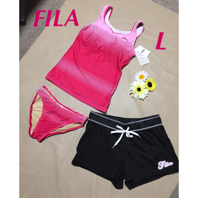 FILA - 【新品】FILA レディース水着 水着セット 水着3点 セットピンク 11号
