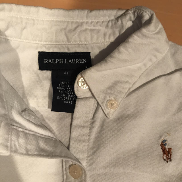 Ralph Lauren(ラルフローレン)のラルフローレン ワンピース ボタンダウン 布帛 発表会 帰省に キッズ/ベビー/マタニティのキッズ服女の子用(90cm~)(ワンピース)の商品写真