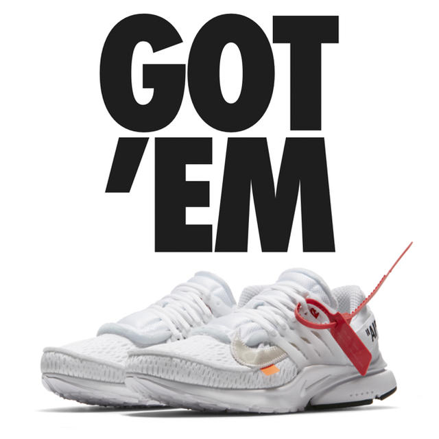 玄関先迄納品 NIKE 最安!ナイキエアプレストオフホワイト28cm
