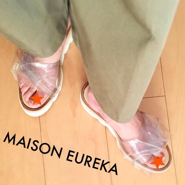 Maison Martin Margiela(マルタンマルジェラ)のメゾンエウレカ TIE WOOD SANDAL CLEAR 36 レディースの靴/シューズ(サンダル)の商品写真