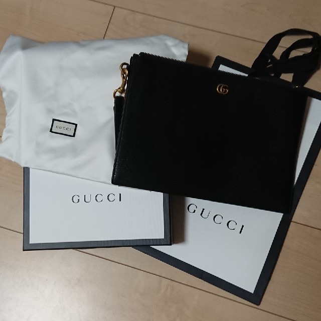 ウィンターセールの通販 新品同様 GUCCI セカンドバッグ ブラック