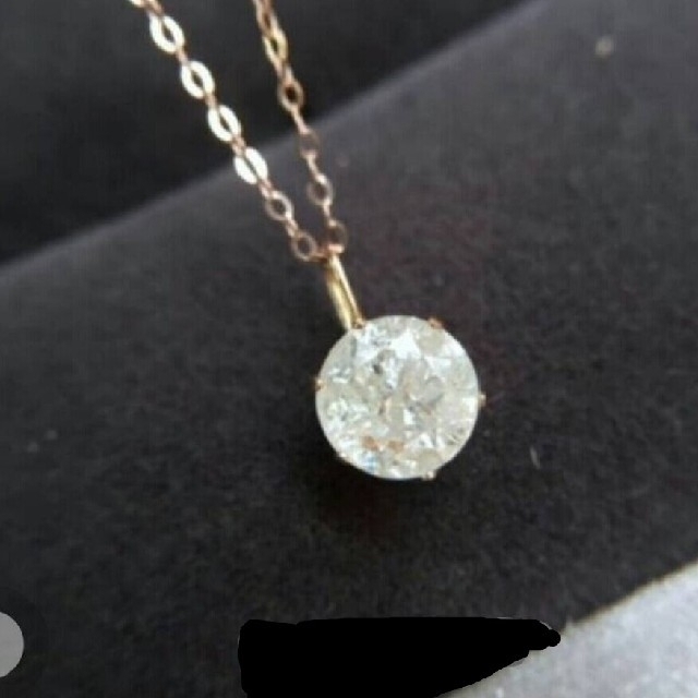 0.7ct 粒ダイヤモンドＫ18ピンクゴールドネックレストップ鑑別書付レディース