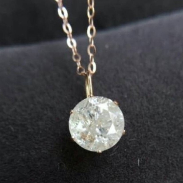 0.7ct 粒ダイヤモンドＫ18ピンクゴールドネックレストップ鑑別書付-