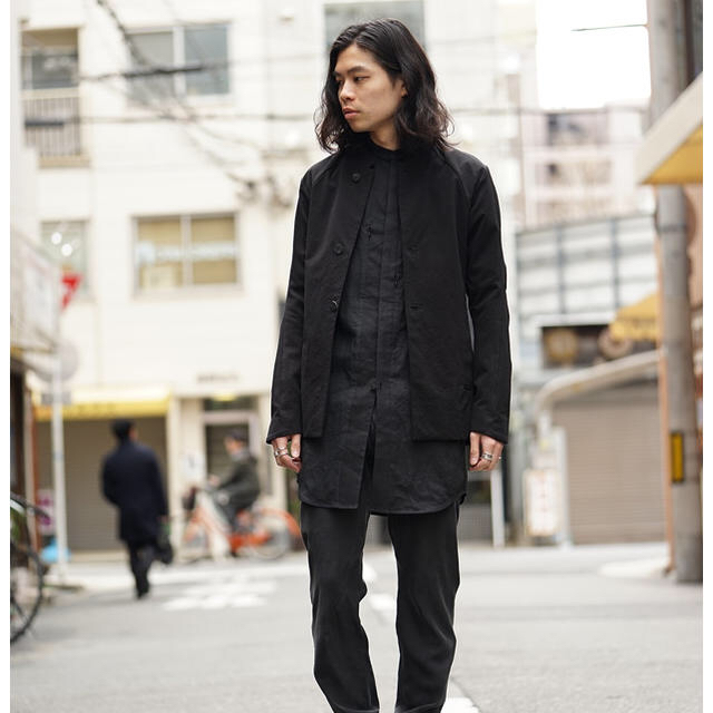 DEVOA(デヴォア)のdevoa Jacket Cotton Linen Rip Stop Black メンズのジャケット/アウター(テーラードジャケット)の商品写真