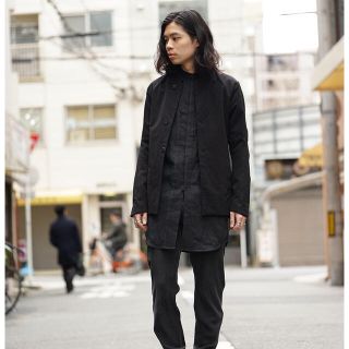 デヴォア(DEVOA)のdevoa Jacket Cotton Linen Rip Stop Black(テーラードジャケット)