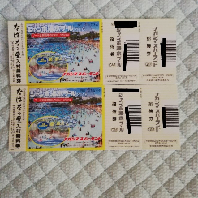 プール 長島ジャンボ海水プール券6枚の通販 by shop|ラクマ チケット