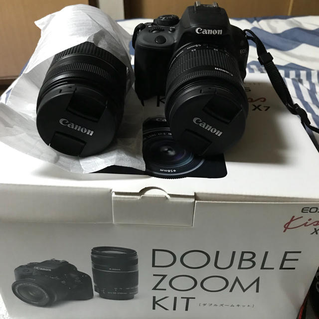 値下げしました！canon eos kiss x7 ダブルズームキットデジタル一眼