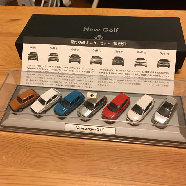 Volkswagen(フォルクスワーゲン)のVW 歴代Golf ミニカーセット 非売品 エンタメ/ホビーのおもちゃ/ぬいぐるみ(ミニカー)の商品写真