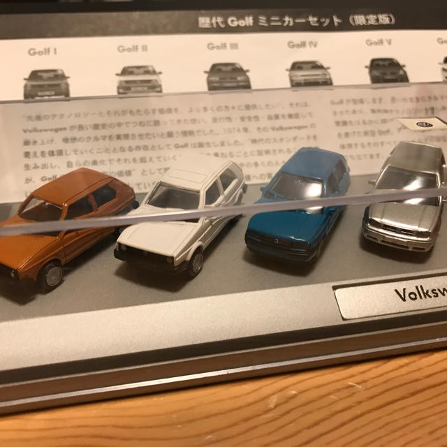 Volkswagen(フォルクスワーゲン)のVW 歴代Golf ミニカーセット 非売品 エンタメ/ホビーのおもちゃ/ぬいぐるみ(ミニカー)の商品写真