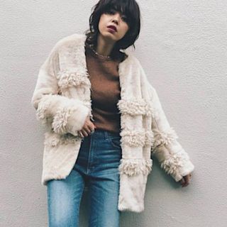 マウジー(moussy)の未使用 MOUSSY ファーコート アウター(毛皮/ファーコート)