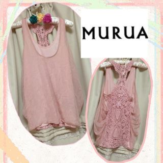 ムルーア(MURUA)のMURUA♡バックレースタンク♡(カットソー(半袖/袖なし))