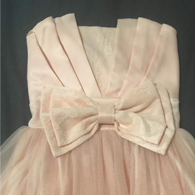 ピンクリボンチュールドレス♡ レディースのフォーマル/ドレス(ミニドレス)の商品写真