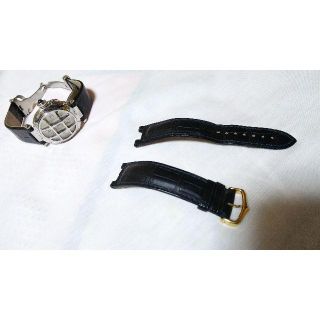 カルティエ(Cartier)の正規 カルティエ パシャ38 純正クロコベルト20×18 黒ネイビー バックル付(その他)